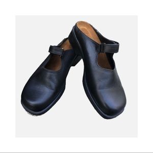 NAOT Y2K Mary Janes Black Leather Slip On Mules Backless